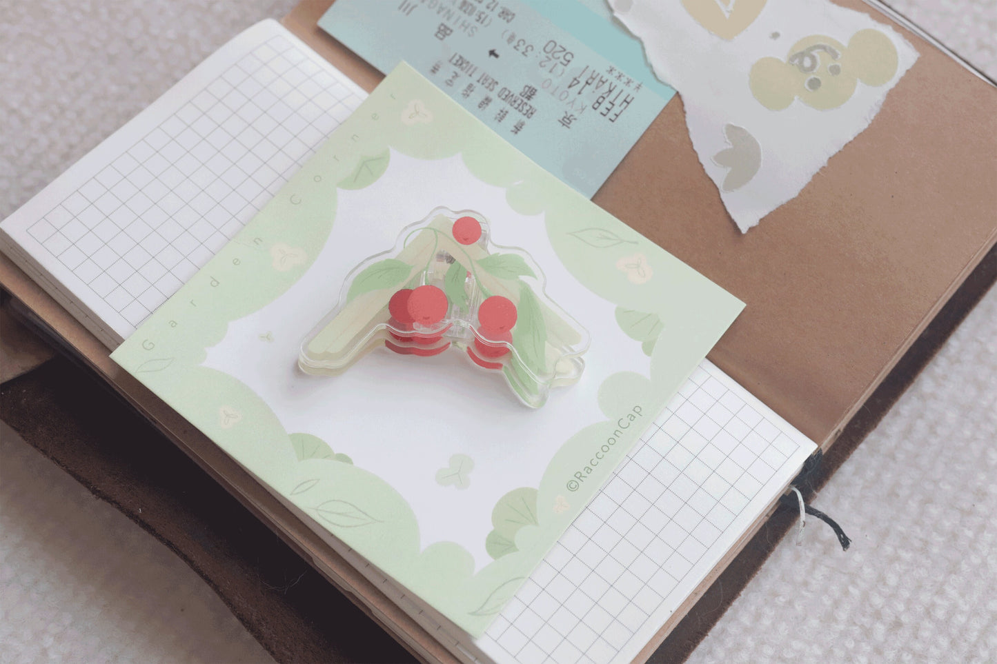 Garden Corner Acrylic Clip Double-sided Clip planner Binder