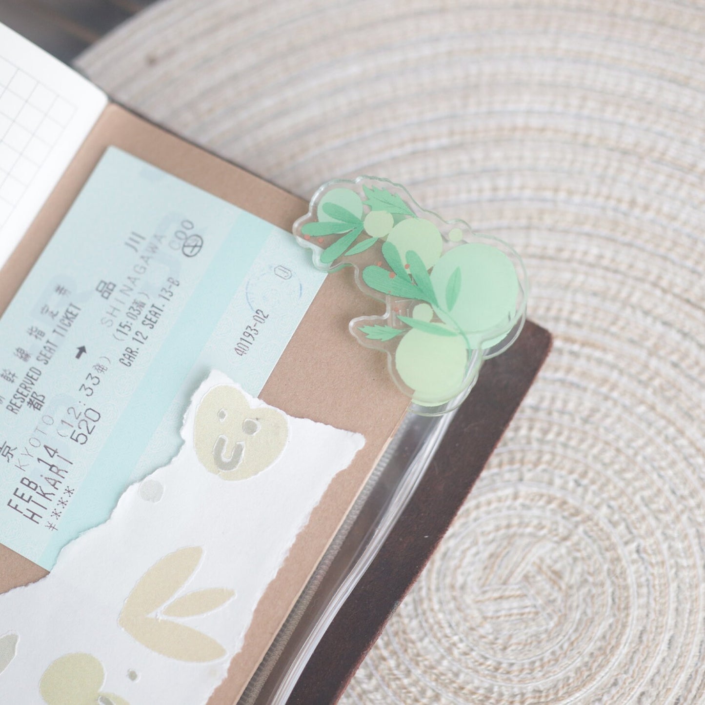 Garden Corner Acrylic Clip Double-sided Clip planner Binder