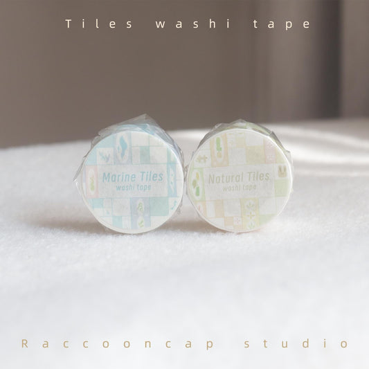 Natural Tiles / Marine Tiles Washi Grid Tape
