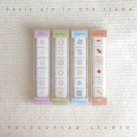 Basic Six-In-One Stamps ( Can be used to self-print M5/A7 inserts )