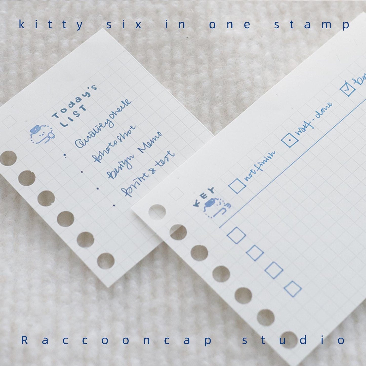 Kitty Weatherman / Kitty Policeman Six-In-One Stamps