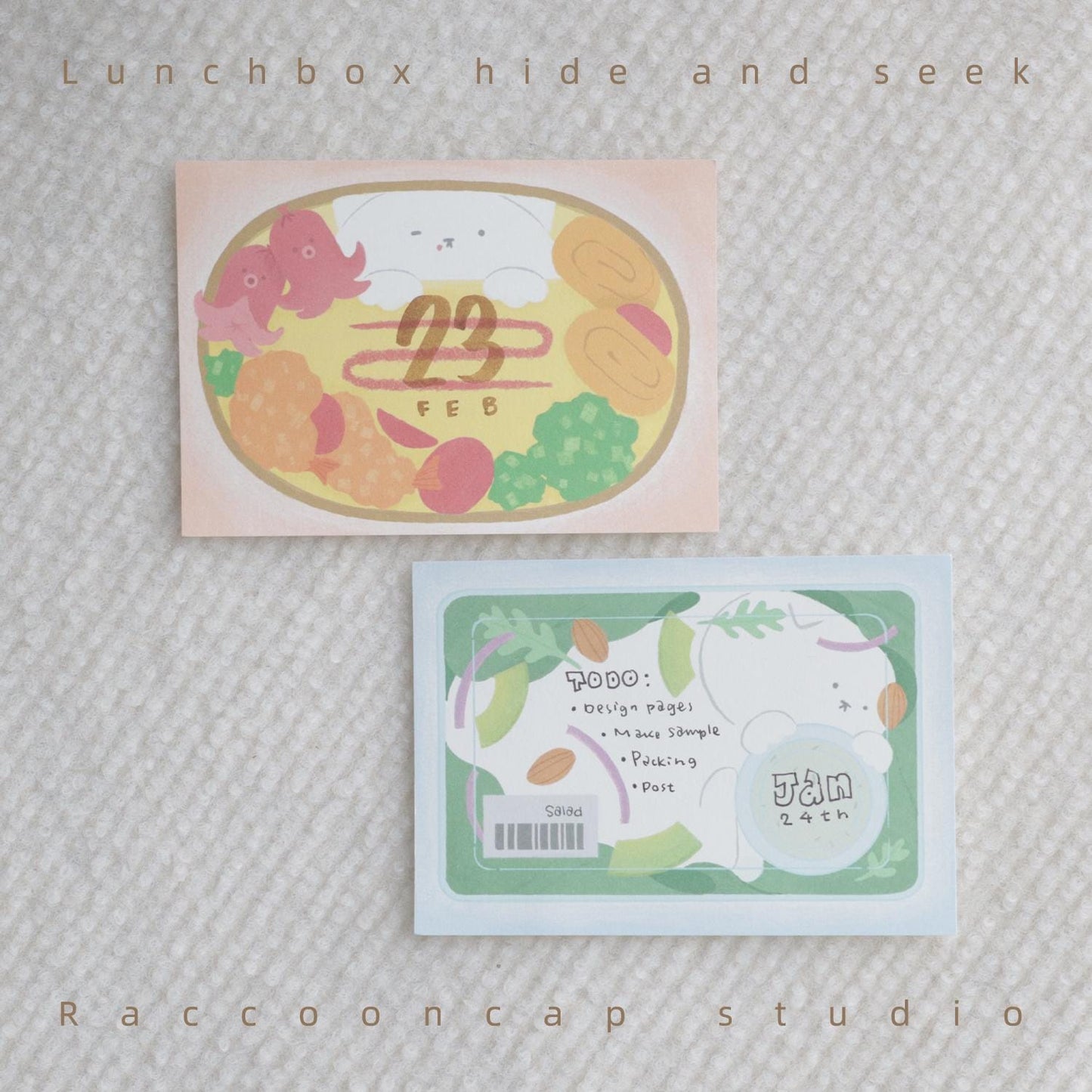 Kitty Lunchbox Hide-and-Seek Non-sticky Memo Pad