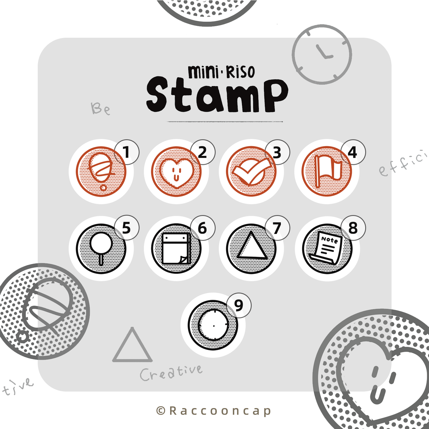 Mini Riso Basic Stamps . Screen-printing Stamp