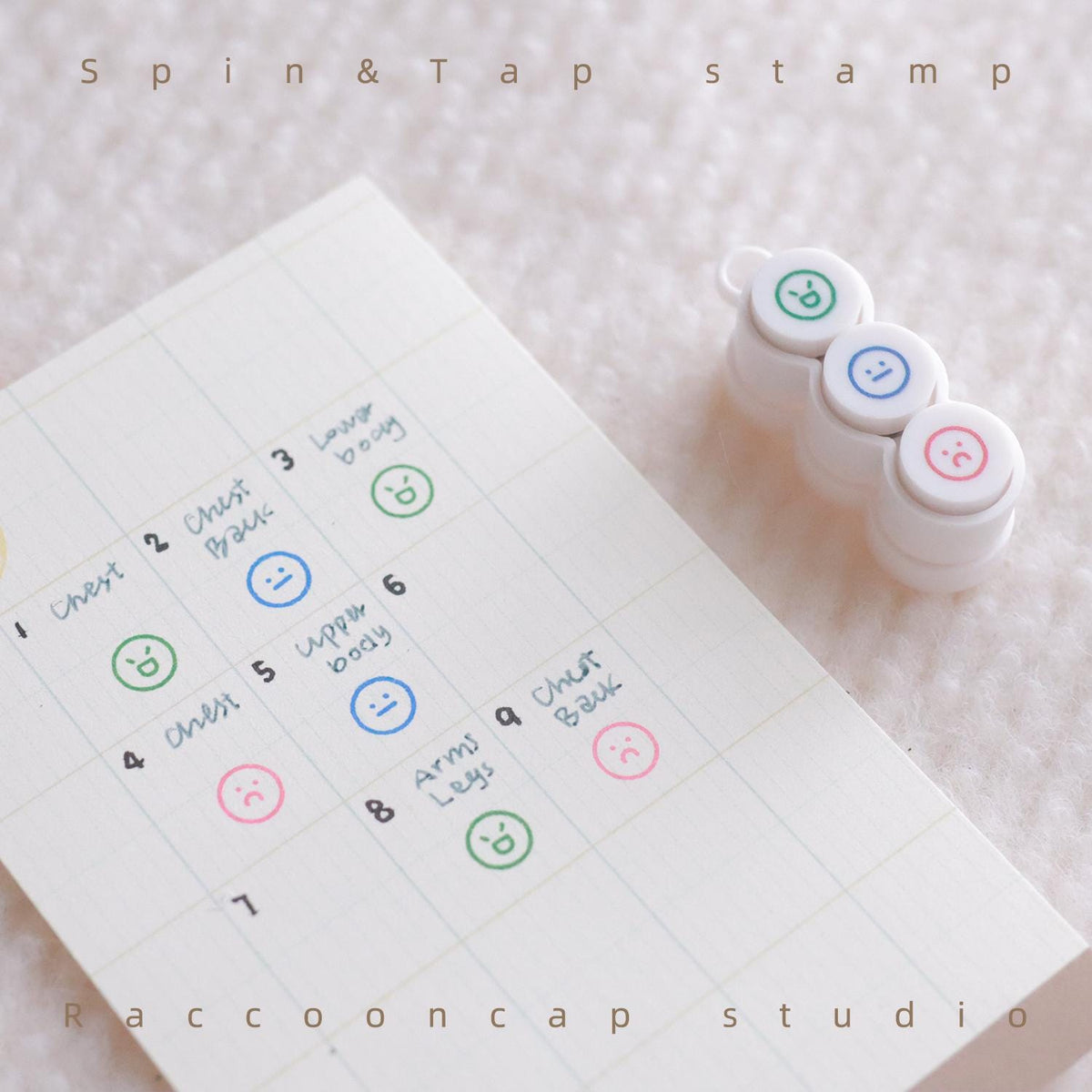 Original SpinTap Mini Stamp 3-in-1 7-in-1 Basic Stamps 10-in-1 Book Strap Stamp