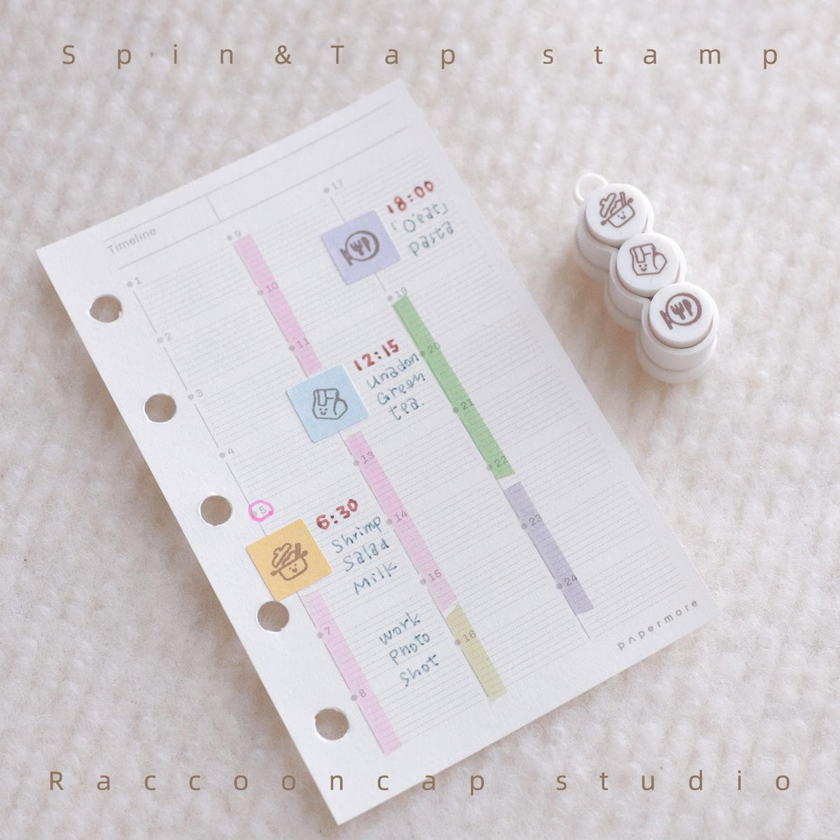 Original SpinTap Mini Stamp 3-in-1 7-in-1 Basic Stamps 10-in-1 Book Strap Stamp