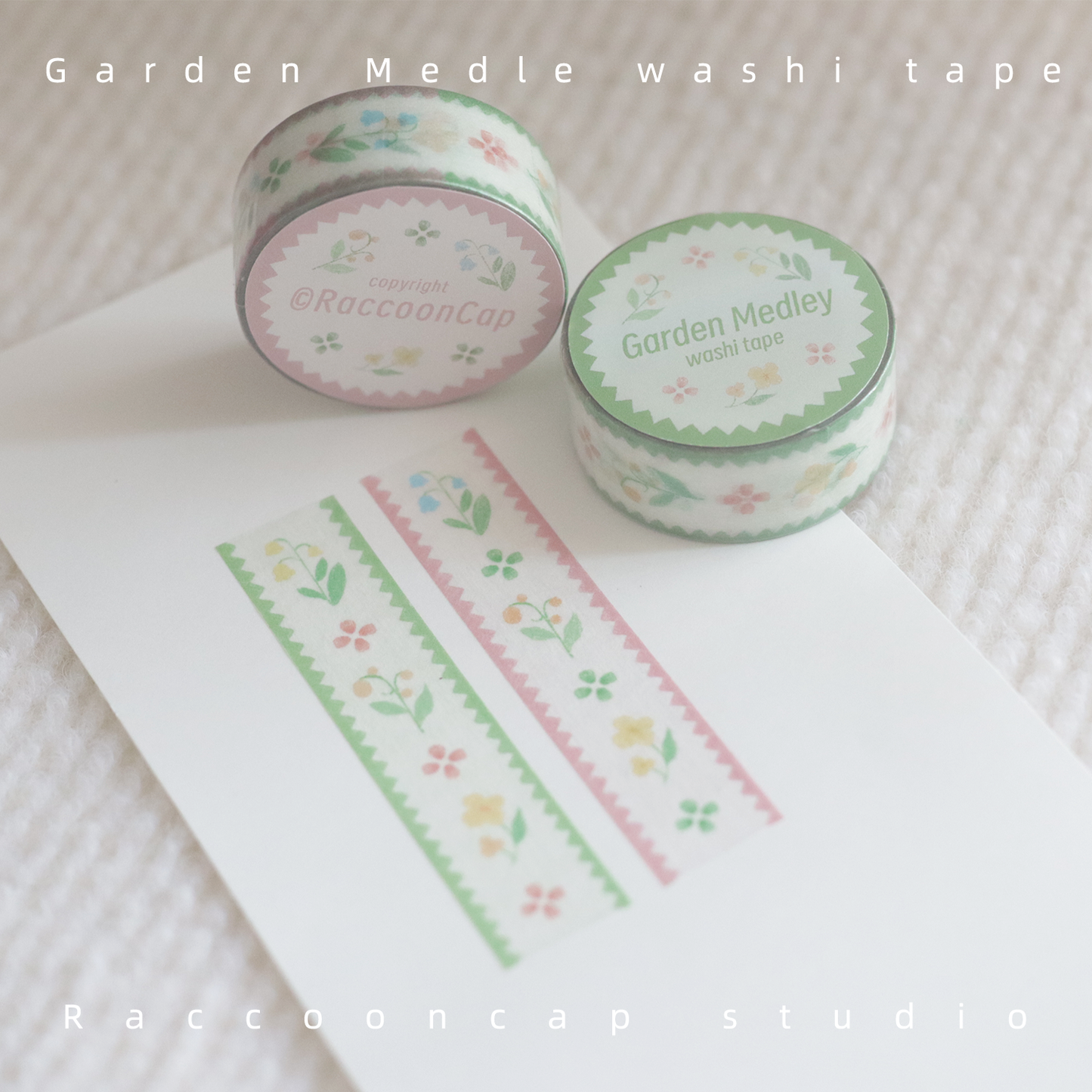 Garden Medley / Lavender Dream Floral Stitched Washi Tape