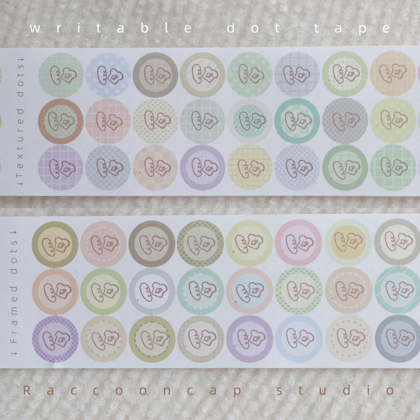 Printable / Writable Dot Sticker Roll （ Specially designed for small-sized Stamps ）