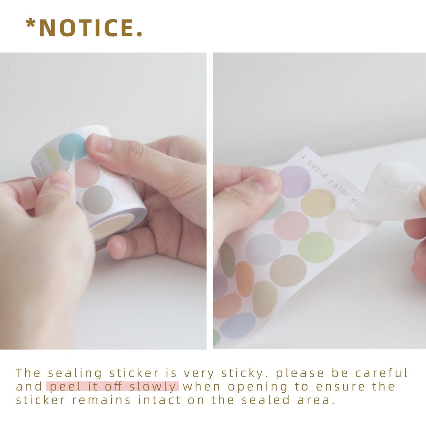 Printable / Writable Dot Sticker Roll （ Specially designed for small-sized Stamps ）