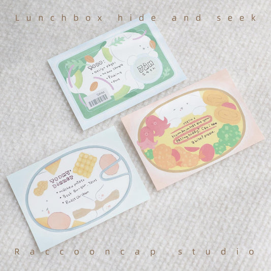 Kitty Lunchbox Hide-and-Seek Non-sticky Memo Pad