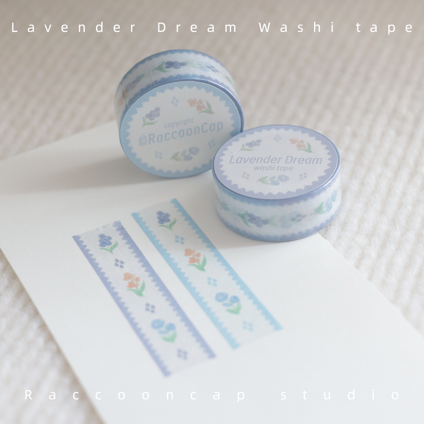 Garden Medley / Lavender Dream Floral Stitched Washi Tape