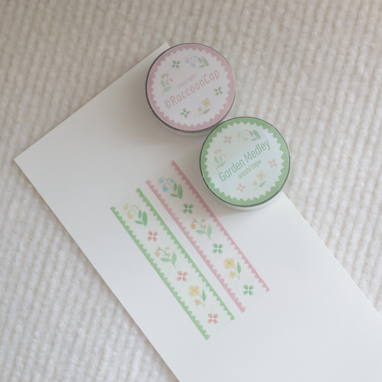 Garden Medley / Lavender Dream Floral Stitched Washi Tape